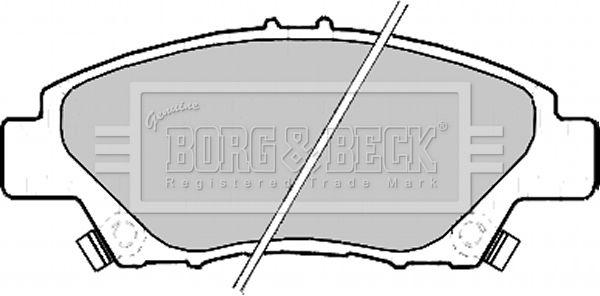 BORG & BECK Комплект тормозных колодок, дисковый тормоз BBP2207